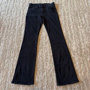 EXPRESS Jeans Womens Size 8 Long Black Mid Rise Boot Cut Stretch Denim